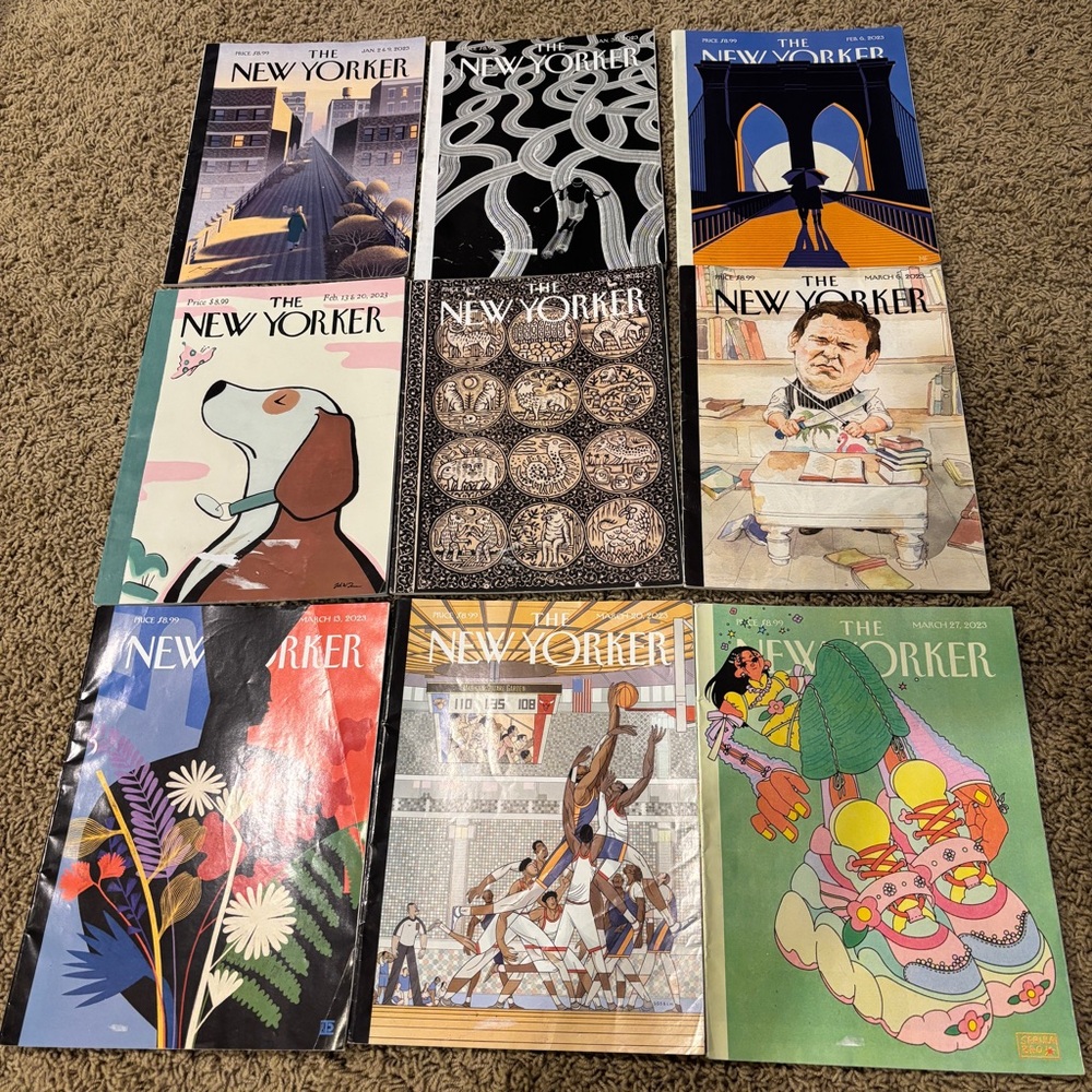 New Yorker Magazine Lot Bundle - 2023 (Jan-March)
